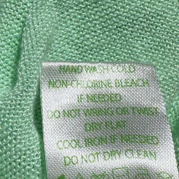 Lilly Pulitzer Alana Sweater 100% Linen Women's Size L Large Green Pullover - Picture 6 of 11